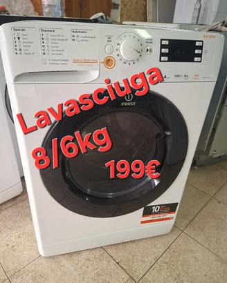 Lavasciuga indesit 8/6kg 1200 giri inverter 