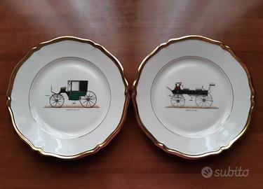 Piatti decoro carrozze VERBANO porcellana LAVENO