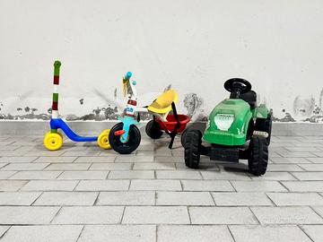 Lotto giochi cavalcabili bambino da giardino