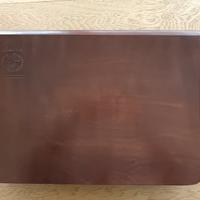 Sottomano da scrivania in cuoio massello