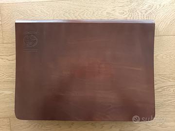 Sottomano da scrivania in cuoio massello