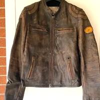Giubbotto pelle moto vintage Mcs marlboro Tg. L