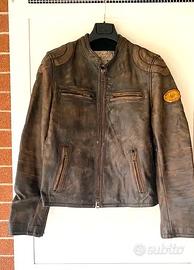 Giubbotto pelle moto vintage Mcs marlboro Tg. L