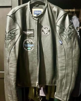 Giubbotto da moto in pelle Triumph