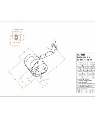 Marmitta sitoplus 0230 vespa hp/pk50/xl/rush/n/fl2