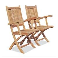 2 poltroncine per esterno in TEACK massello 