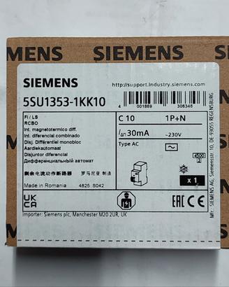 differenziale Siemens c10 type AC