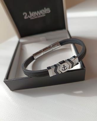 Bracciale uomo 2Jewels con logo ancora  