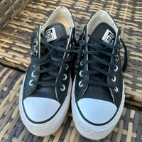 Converse all star pelle nera 38 suola alta