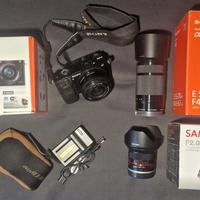 Sony A6000 + obbiettivo 18-55,12 mm e 55.210mm
