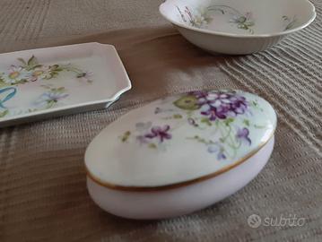 Tre stupende porcellane dipinte a mano Limoges