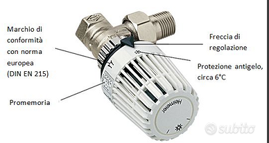 3 Valvole termostatiche usate come nuove