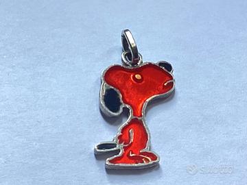 Ciondolo Snoopy argento - anni '70 - leggere