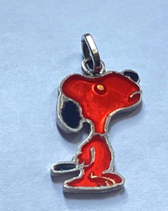 Ciondolo Snoopy argento - anni '70 - leggere