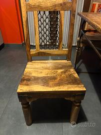 Sedie in teak indiane