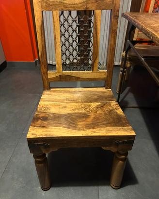 Sedie in teak indiane