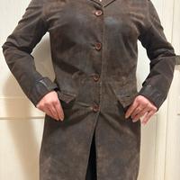 Trench in pelle marrone Identic