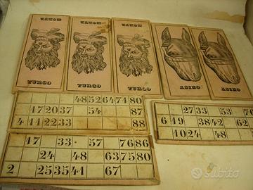13  CARTELLE  TOMBOLA  VINTAGE