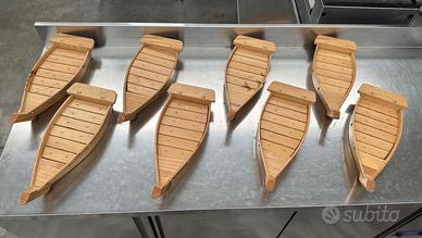Barchette in legno per sushi - vassoio