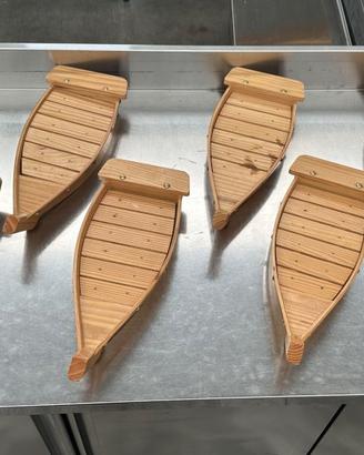 Barchette in legno per sushi - vassoio