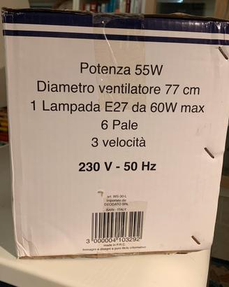 Ventilatore a soffitto con luce