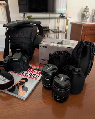 Kit completo Reflex Canon EOS 2000D + 2 obiettivi