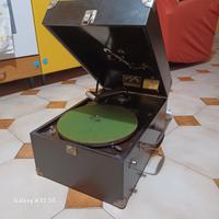 Grammofono antico a molla 