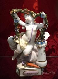 Antico putto cherubino Dresden meissen ottocento 