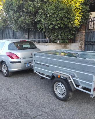  Peugeot 308 + carrello traino 