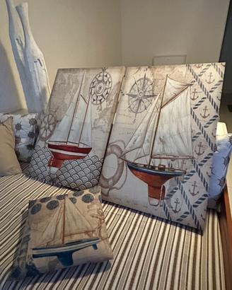 Quadri canvans soggetto nautico-mare + cuscino