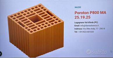 Poroton P800 MA  e Pignatte 24-38-20