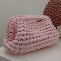Borsa clutch bag crochet rosa pastello🩷