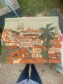 Splendido arazzo / quadro in tessuto 3D vintage c