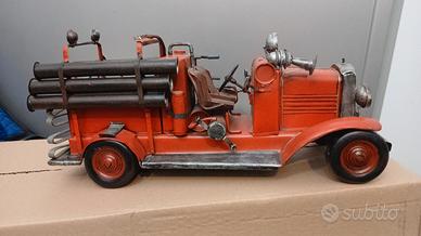 CAMION POMPIERI EFFETTO VINTAGE IN METALLO 