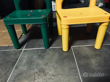 Sedie di plastica per bimbi