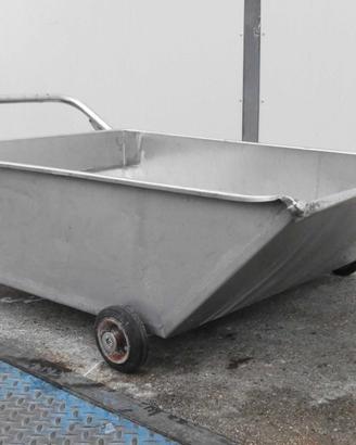 Carrello con vasca di raccolta mobile in inox
