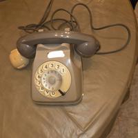 Telefono filo a rotella grigio Italtel vintage
