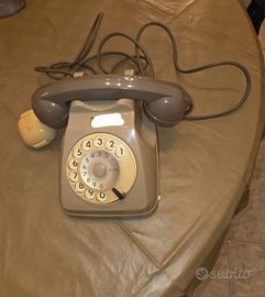 Telefono filo a rotella grigio Italtel vintage