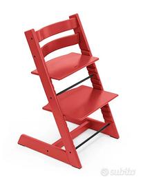Sedia Stokke Colore Rosso Usata