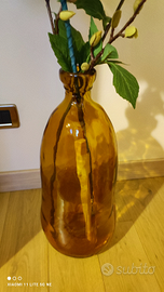 Vaso decorativo vetro arancione