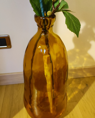 Vaso decorativo vetro arancione