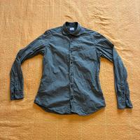 Camicia verde effetto stropicciato Caliban
