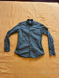 Camicia verde effetto stropicciato Caliban