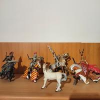 Lotto 5 Statuine PAPO Originali - Cavalieri Mediev