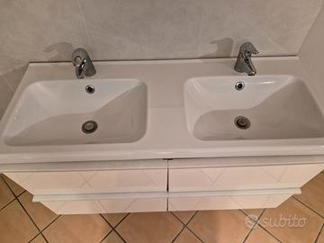 Lavandino bagno sospeso doppio lavabo
