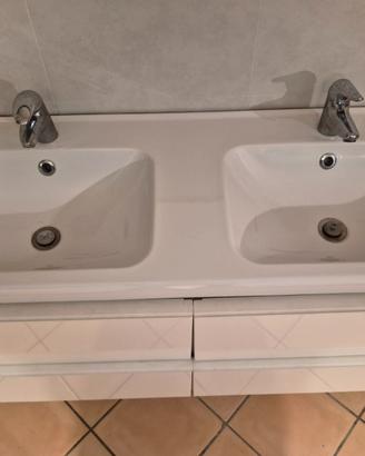 Lavandino bagno sospeso doppio lavabo