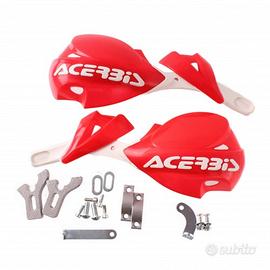 Coppia paramani Motard Acerbis colore rosso e bian