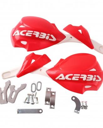 Coppia paramani Motard Acerbis colore rosso e bian