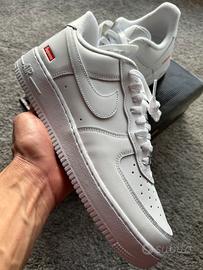 Sneakers basse SupremexNike Air Force 1 bianche/43
