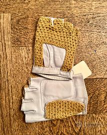 Gants Cyclisme Vintage Magic Guanto - Sans Doigts - Cuir - Taille XL - NOS
